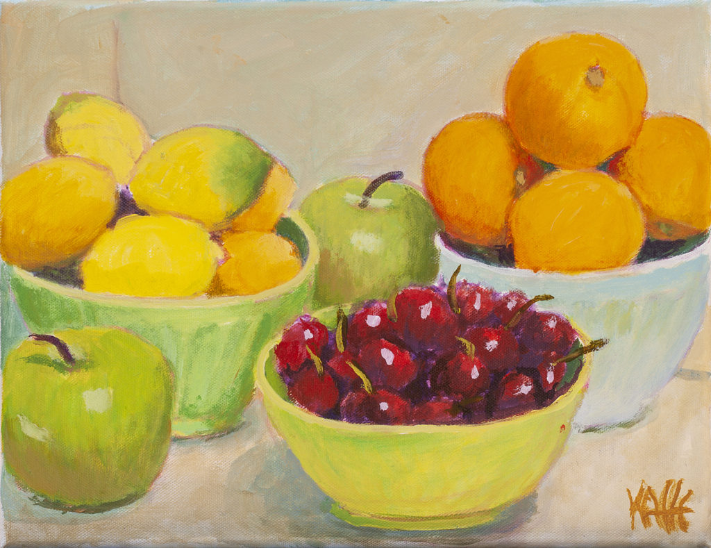 Fruit and Bowl of Cherries by Kaffe Fassett