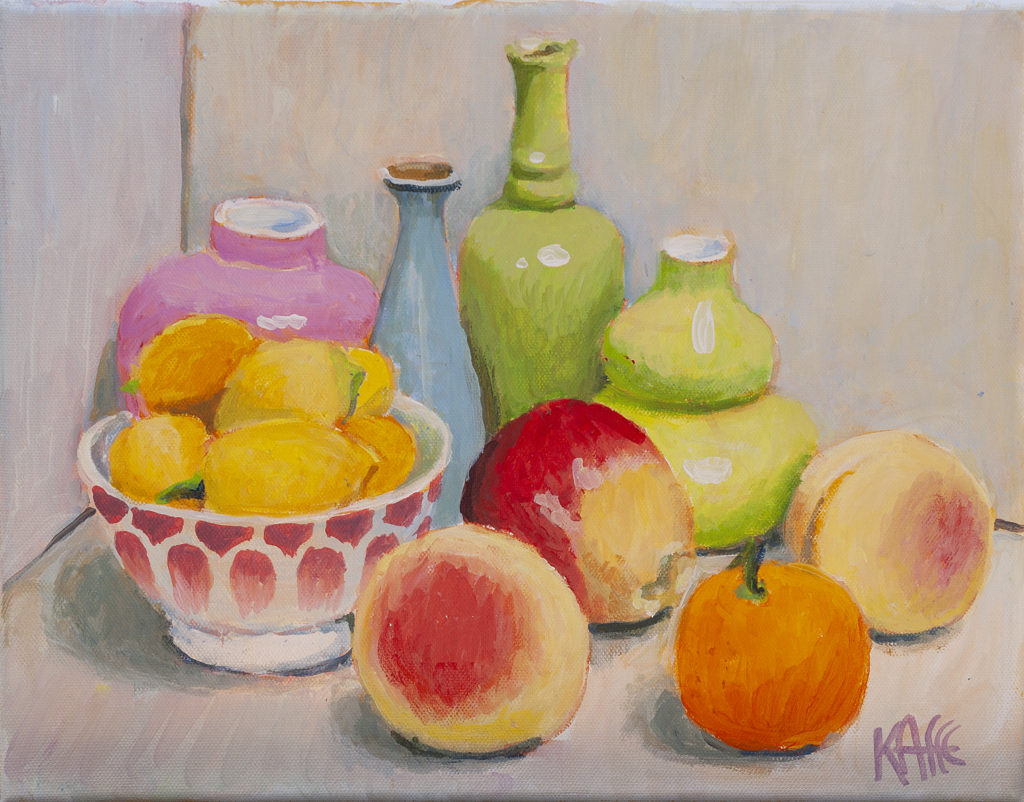 Fruit and Bowl of Lemons by Kaffe Fassett